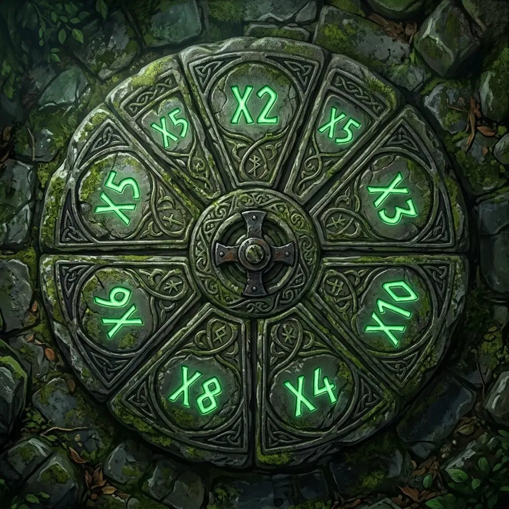 Giant horizontal millstone wheel of fortune